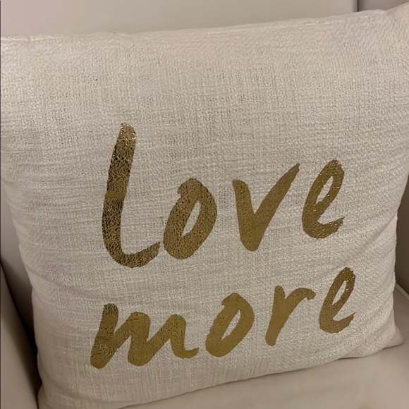 Gold and White Accent Pillow - Picture 1 of 3